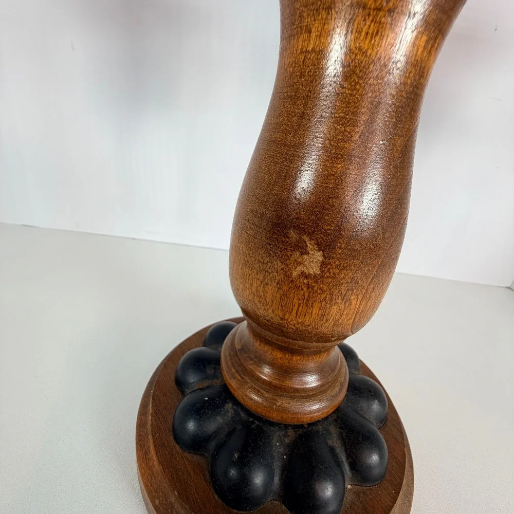 Vintage‎ Wood Metal Candelabra 5 Candle Holder Tabletop Decor Accent castlecore
